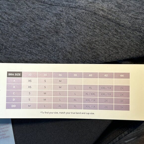 NEW CALIA Lustralux T-Back Bra Darker Ardosia Slate Heather Women's Size XL - Picture 12 of 12